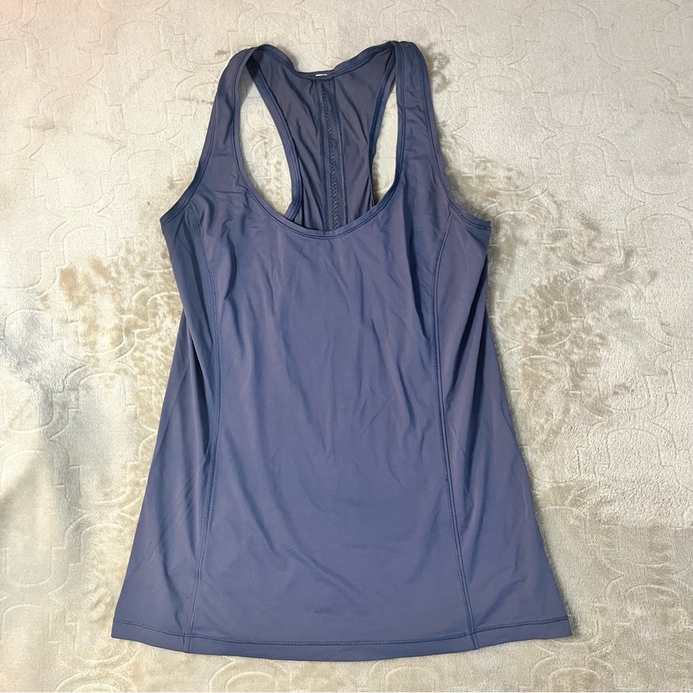 Lululemon Athletica Blue Purple Gray Racerback Tank Top
